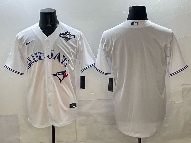 Men 2025 Toronto Blue Jays Blank White Game Nike MLB Jersey style 05